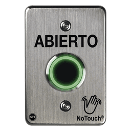 Interruptor IR NoTouch® de Acero Inoxidable, De un solo grupo, ABIERTO