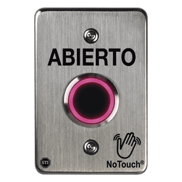 Interruptor IR NoTouch® de Acero Inoxidable, De un solo grupo, ABIERTO