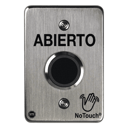 Interruptor IR NoTouch® de Acero Inoxidable, De un solo grupo, ABIERTO