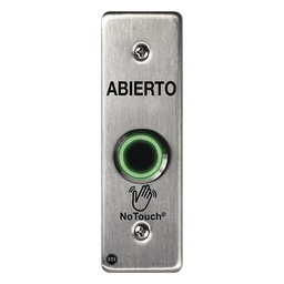 Interruptor IR NoTouch® de Acero Inoxidable, Montaje Delgado, Caja Posterior, ABIERTO   