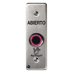 Interruptor IR NoTouch® de Acero Inoxidable, Montaje Delgado, Caja Posterior, ABIERTO   