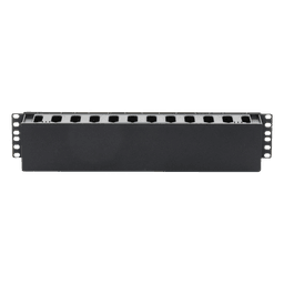 Organizador de Cables Horizontal de 2U para Rack de 19", Fabricado en Polímero Resistente a Deformaciones y Rayones