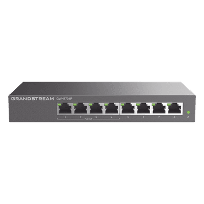 Switch PoE+ Gigabit No Administrable / 8 puertos 10/100/1000 Mbps / 4 puertos PoE+ /  hasta 60W