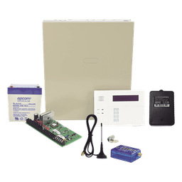Kit de panel de alarma híbrido con comunicador celular 2G, teclado con receptor RF y 1 año de datos incluido