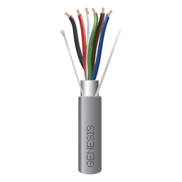 Bobina de 305 Metros (1000 Pies) de Cable  6 x 22 AWG / Blindado / Plenum de Color Gris / Aplicaciones de Audio, Seguridad y Control