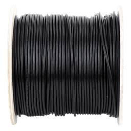 Bobina de Cable de 305 Metros (1000 Pies) Cat5e, Aleación de Cobre y Aluminio (CCA), Color Negro, Uso Intemperie, Doble Forro