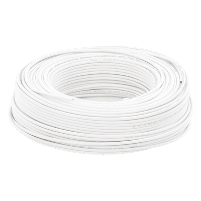 Bobina de 100 Metros (328.08 Pies) / Cable de CCA / 4 x 22 AWG / Tipo Aluminio Revestido de Cobre / Aplicaciones en Alarmas de Intrusión / Automatización