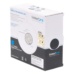 Bobina de Cable de 100 Metros (328.08 Pies), Cat5e, 24 AWG, Color Gris, UL, para Aplicaciones en Videovigilancia, Redes de Datos. Uso Interior