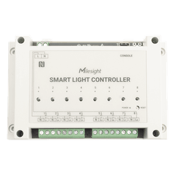 Controlador Inteligente de Iluminación LoRaWAN / 8 Circuitos / Medición de Energía / D2D Sin Gateway / Programación Automática