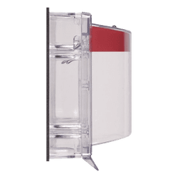 Cubierta Protectora de Policarbonato Serie Stopper IIÆ, Con Bocina, Con Espaciador, Montaje Empotrado, Etiqueta en Español, IP54