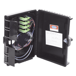 Cierre de Empalme para 24 Fusiones de Fibra Óptica, Interior/Exterior, con 16 Acopladores SC/APC y Splitter 1x16 SC/APC Incluido, IP65