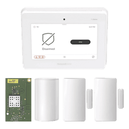Kit de panel de alarma todo en uno con pantalla táctil, sensor de movimiento PIR y dos contactos magnéticos