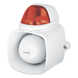 Sirena / Luz Estroboscópica Autónoma / Color Rojo  4 en 1 / IP65 / Uso Interior y Exterior / 12 Vcd / Múltiples Tipos de Notificación / Estroboscópica, de Sirena o de Audio /
