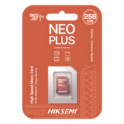 Memoria MicroSD / 256 GB / Lectura 95 MB/s / Escritura 55 MB/s / Clase 10 U3 / Grabación 24/7 / TLC NAND