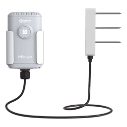 Sensor IoT de Suelo LoRaWAN / Humedad, Temperatura y Conductividad / Sonda FDR de Precisión / Batería 19,000 mAh (10 Años) / NFC + Milesight IoT Cloud