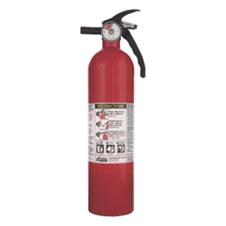 Extintor desechable multipropósito de polvo químico seco para fuegos clase A, B y C, con soporte metálico, paquete de 6 piezas de 2.5 lb