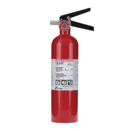 Extintor recargable de polvo químico seco multipropósito para fuegos clase A, B y C, 2.6 lb, con soporte de pared, paquete de 6