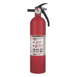 Extintor recargable de polvo químico seco multipropósito para fuegos clase A, B y C, 10 lb, cilindro de acero resistente a impactos