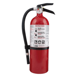 Extintor desechable de polvo químico seco multipropósito de 4 lb para fuegos clase A, B y C, uso residencial