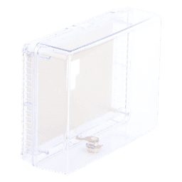Guarda antimanipulación para termostato de pared, cubierta transparente, tamaño grande, montaje vertical u horizontal con cerradura de llave