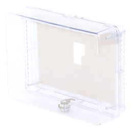 Guarda antimanipulación para termostato de pared, cubierta transparente, tamaño grande, montaje vertical u horizontal con cerradura de llave