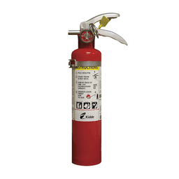Extintor desechable de polvo químico seco multipropósito de 2.5 lb para fuegos Clase A, B y C