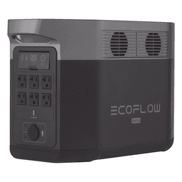 EcoFlow DELTA 2 MAX | Estación de Energía Portátil 2048Wh Litio LFP / 6 AC 2400 W (Max. 3400W) / 2 USB-C 100W / Capacidad para Aumentar Respaldo / Soporta Cargador de Coche 10A a 12.6V / Conectividad WiFi y Bluetooth (App) / Carga Sol