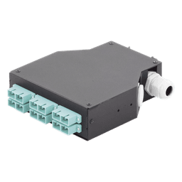 Distribuidor de Fibra Óptica para Riel Din, 6 Acopladores SC/UPC Multimodo con Charola de Empalme