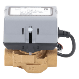 Válvula motorizada de 2 vías con actuador integrado, conexión BSPT de 3/4 pulgada, control on/off, 100-130 VCA