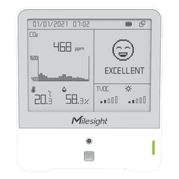 Monitor Ambiental LoRaWAN con Display E-ink 4.2" / 9 Sensores Integrados (Temp, Hum, CO2, TVOC) / Certificación WELL / Alimentación Batería o Tipo C