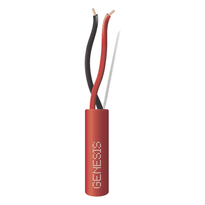 Bobina de 305 Metros (1000 Pies) / Alambre de Cobre / 2 x 16 AWG / Plenum / Tipo FPLP, CL3P, FT6 Plenum / Color Rojo / Para Aplicaciones en Sistemas de Detección de Incendio y Sistemas de Evacuación