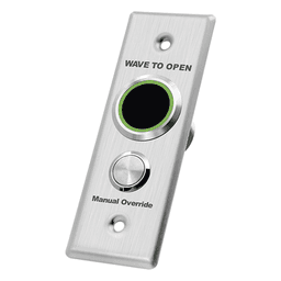 Botón de Salida Doble con Aro Iluminado / IP65 / Diseño Estético Delgado / Temporizador y Distancia Ajustable / Botón Sin Contacto y Botón de Contacto en uno solo