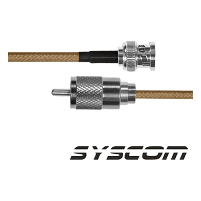 (1 pza) Jumper con cable LP142, conectores BNC Macho/UHF (PL-259) Macho.