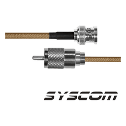 (1 pza) Jumper con cable LP142, conectores BNC Macho/UHF (PL-259) Macho.
