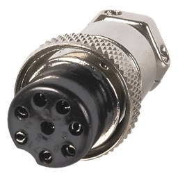 Conector de Micrófono Macho de 8 Contactos de Uso Rudo.