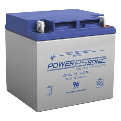 Batería 12V, 40AH, Para Respaldo, Tecnologías AGM/VRLA, 5 Años Vida Útil, Terminales NB4, Reconocida UL  