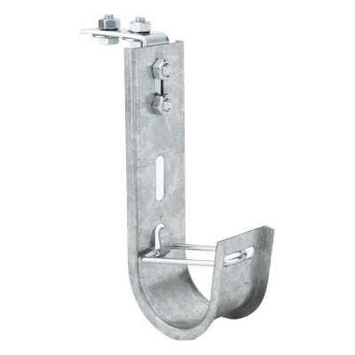 Soporte (Gancho) tipo J-Hook, hasta 28 cables Cat6, ideal para soportar cableado en los espacios de manipulación al aire, Para instalación en interior