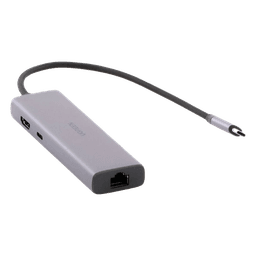 HUB USB-C (Docking Revodok) 6 en 1 | 3 Puertos USB-A 3.0 (5 Gbps) | USB-C PD 100W | HDMI 4K@30Hz | Entrada 1 RJ45 (Gigabit Ethernet) | Chip de Última Generación | Potente Disipación de Calor |  Caja de Aluminio.