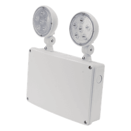 SFWMC / Luz de Emergencia LED / Montaje Universal Pared-Techo-Lateral / 600 lm / 3W / 120-277 VAC / Batería de Respaldo 6V 4.5Ah