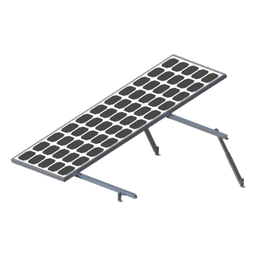 Montaje para 2 Paneles Solares, Riel "8" de 2700mm para Módulos con Espesor de 30-35mm, Velocidad de Viento Máx. 136km/h
