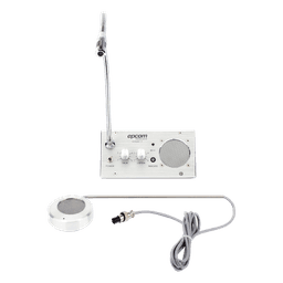 Sistema de Intercomunicación | Ideal para Ventanillas | Audio de voz de dos vías | 12V/1A 2W | Micrófono Interior + Micrófono Exterior