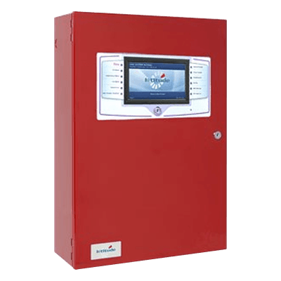 Panel De Detección Incendio Modular Direccionable, C/2 lazos SLC, Expandible hasta 8 Lazos SLC,  En Inglés, Fuente 10.25A a 115V Voltaje Automático, Color Rojo, Serie FireNET L@titude (0101-01420)