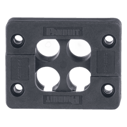 Pasacables de 4 Orificios de Marco Rectangular de 1.81" X 1.42", IP54,  para Cables Terminados, color Negro