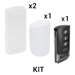 KIT Básico Sensores Inalámbricos - Incluye 2 Contactos Magnéticos, 1 PIR y 1 Llavero - Compatibles con Paneles DSC 433 MHz