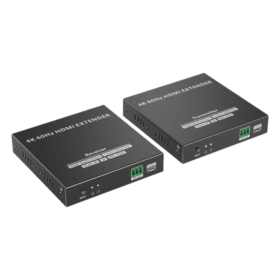 Kit Extensor HDMI para distancias de 120 metros | Soporta resolución 4K @60Hz | Cat 6, 6a y 7 | Salida Loop en el Tx para visualización local | Soporta control remoto del equi