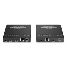 Kit Extensor HDMI para distancias de 120 metros | Soporta resolución 4K @60Hz | Cat 6, 6a y 7 | Salida Loop en el Tx para visualización local | Soporta control remoto del equi