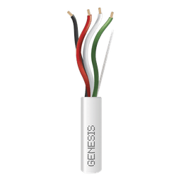 Bobina de 305 Metros (1000 Pies) / Cable de Cobre / 4 x 18 AWG / Riser / Color Blanco / Para Aplicaciones de Alarmas de Intrusión/Control de Acceso/ Automatización / Interfonos y Tv Porteros