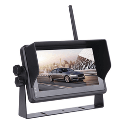 Sistema Profesional Inalámbrico de Cámara de Reversa Infrarroja y Monitor Touch de 7" para Vehículos de Trabajo y Montacargas 