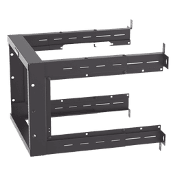 Rack PanZone® de Montaje en Pared, de 19in, Profundidad Ajustable, Rieles Numerados y Roscados #12-24, 9 UR, Color Negro