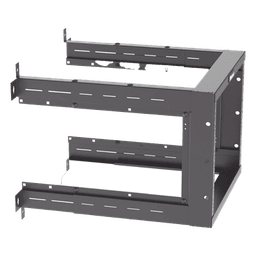 Rack PanZone® de Montaje en Pared, de 19in, Profundidad Ajustable, Rieles Numerados y Roscados #12-24, 9 UR, Color Negro